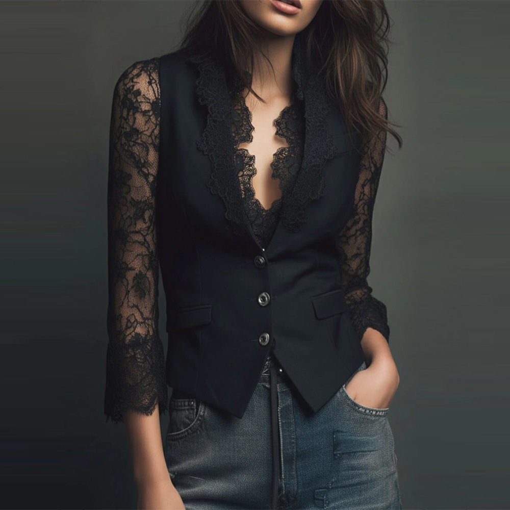 Elegant Designer-style Blazer Fashionable Sexy Womens Top