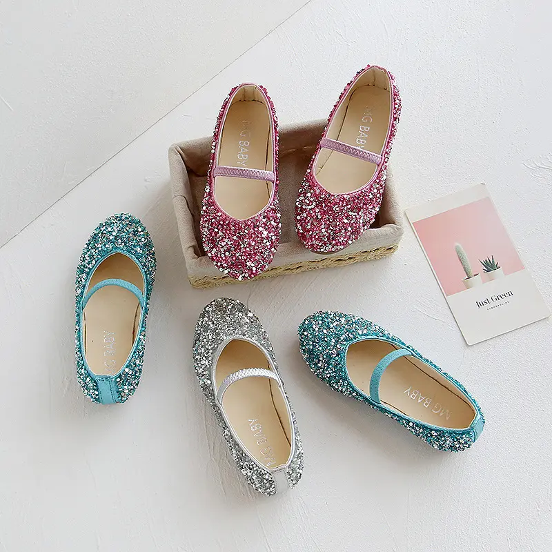 Pumps Girls Sequins Crystal Toe Cap Fashion