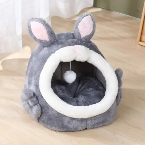 Bejirog Pink Screaming Rabbit Cat Nest Autumn and Winter