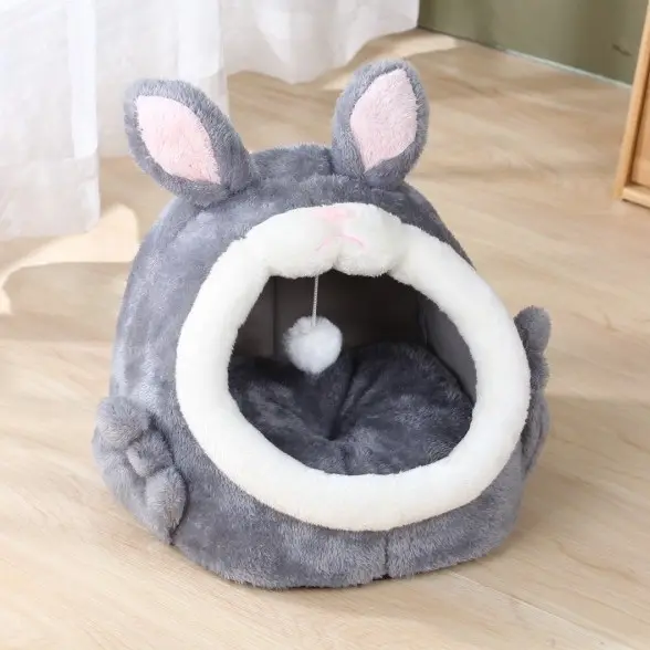 Bejirog Pink Screaming Rabbit Cat Nest Autumn and Winter