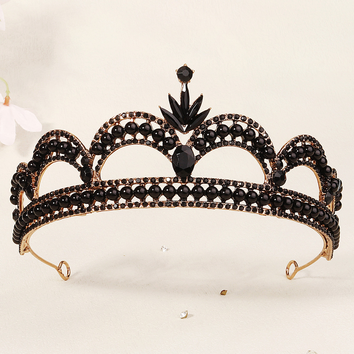 Dark High-end Alloy Rhinestone Crownstylish Headpiece — foto 32