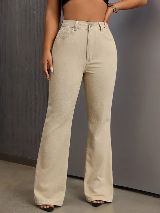 Sweep The Floor And Pull The Jeans Khaki - Shop at LoveMi