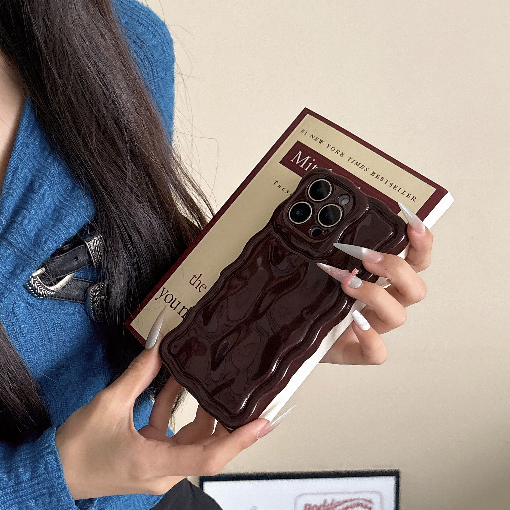 Simple Solid Color Water Ripple Phone Case