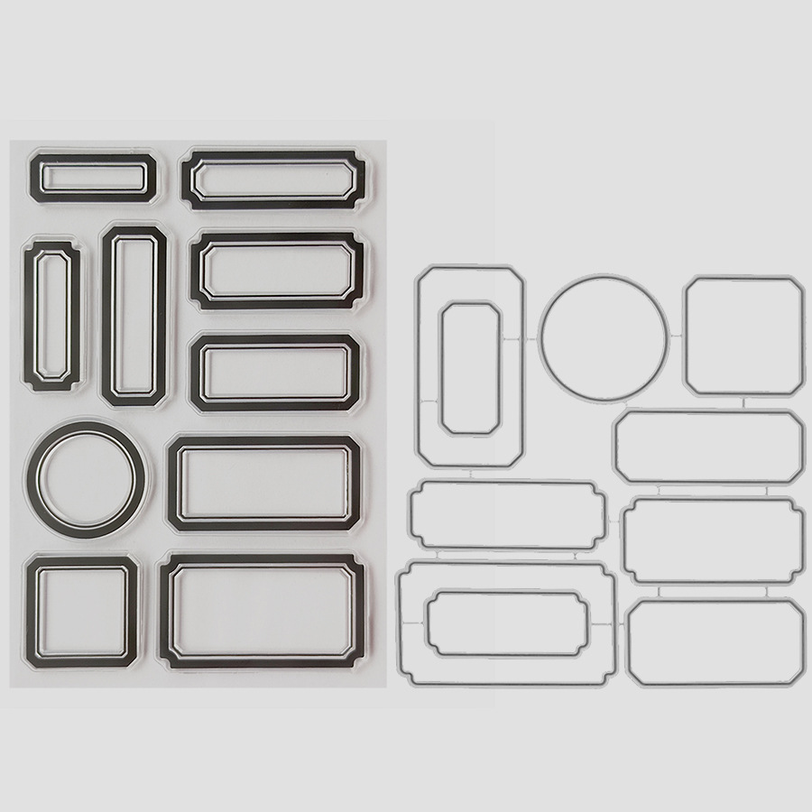 Contour Label Silicone Transparent Stamp