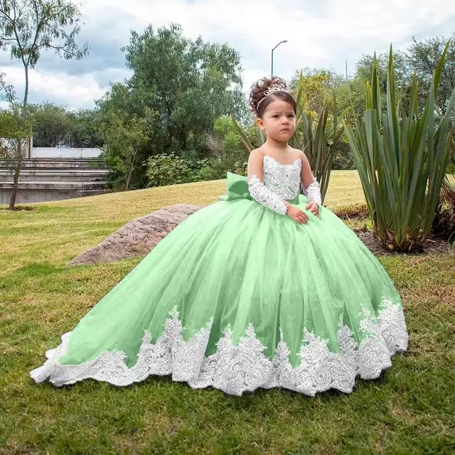 Birthday Costume For Piano Performance Evening Dress Host Catwalk Show Model Trailing - Sage-2 To 3