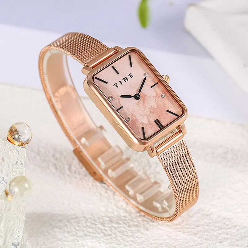 High-Grade Square Style Student Steel Belt Watch Simple Temperament