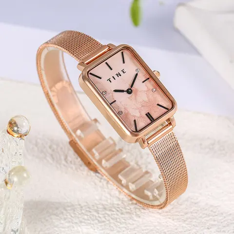 High-Grade Square Style Student Steel Belt Watch Simple Temperament