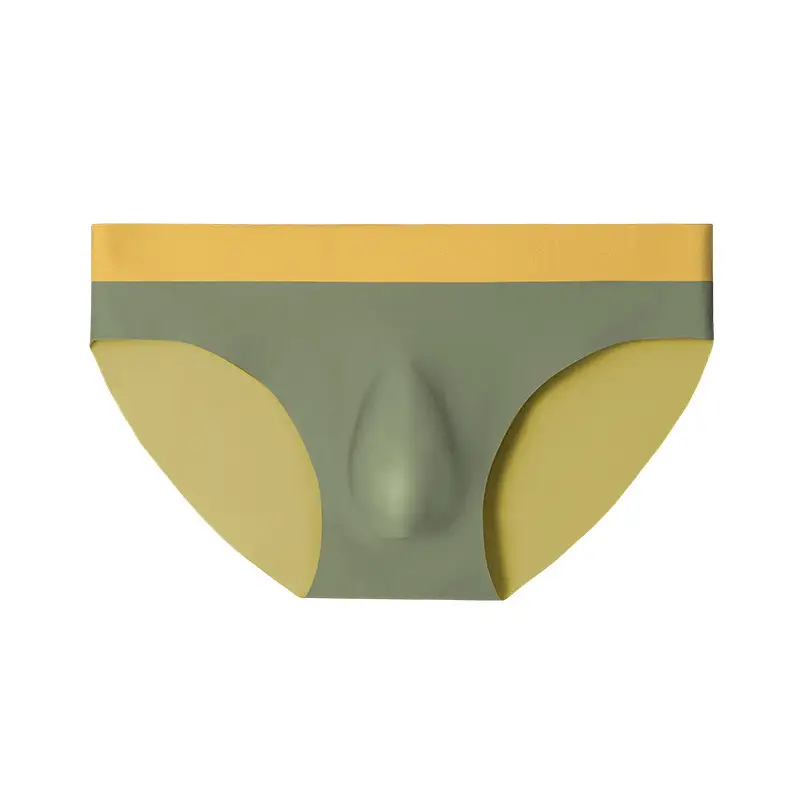 Men's Ice Silk Seamless Color Matching Sports Shorts