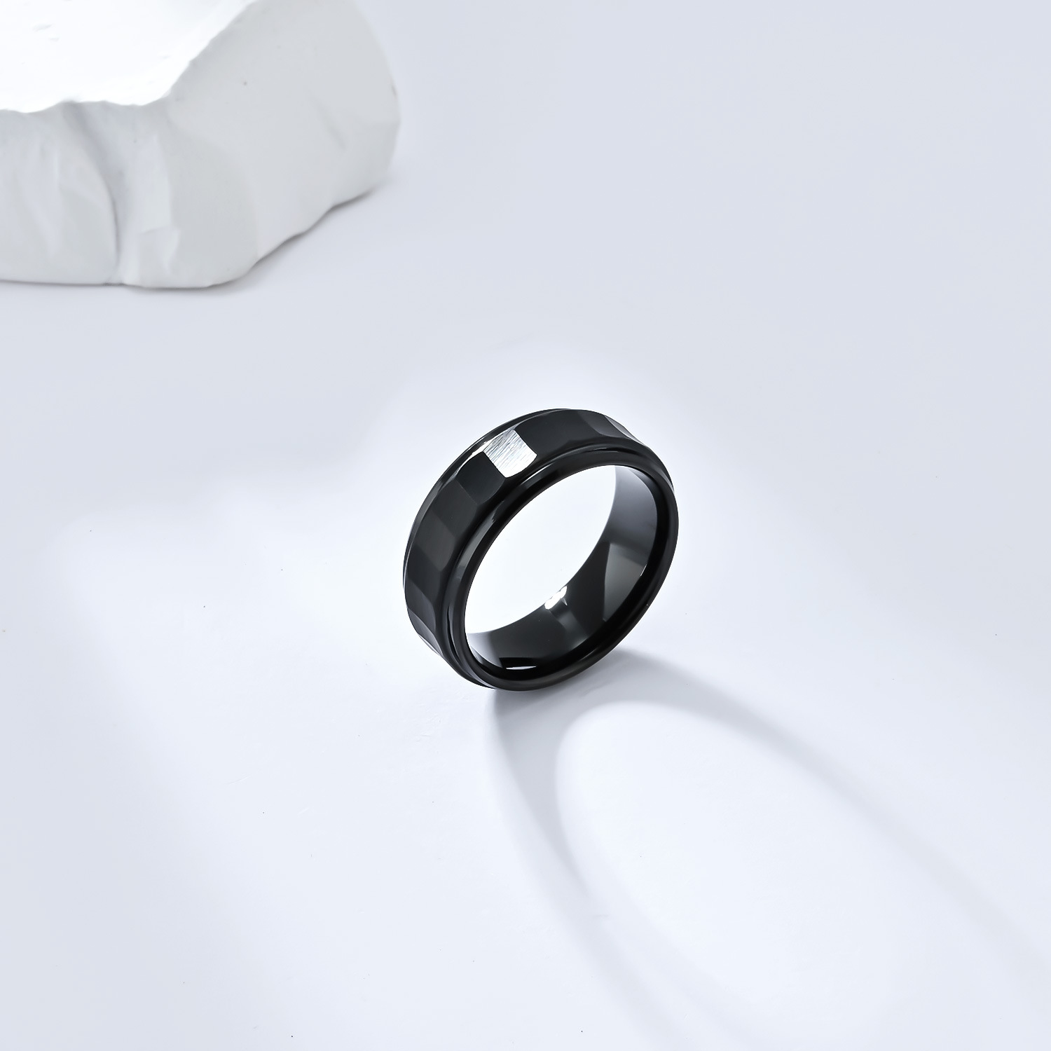 Simple And Advanced Design Sense Tungsten Carbide Steel Ring