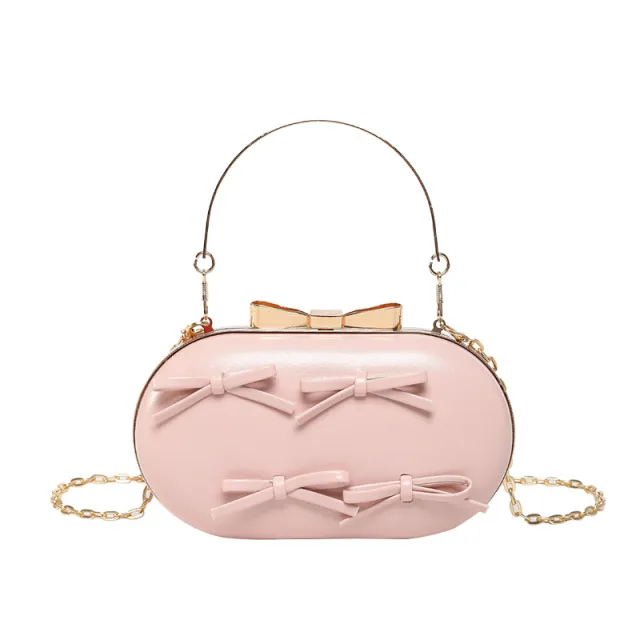 Mini Heart Shape Plaid Clutch Women's Chain Shoulder Crossbody Bag Pink - Shop at LoveMi