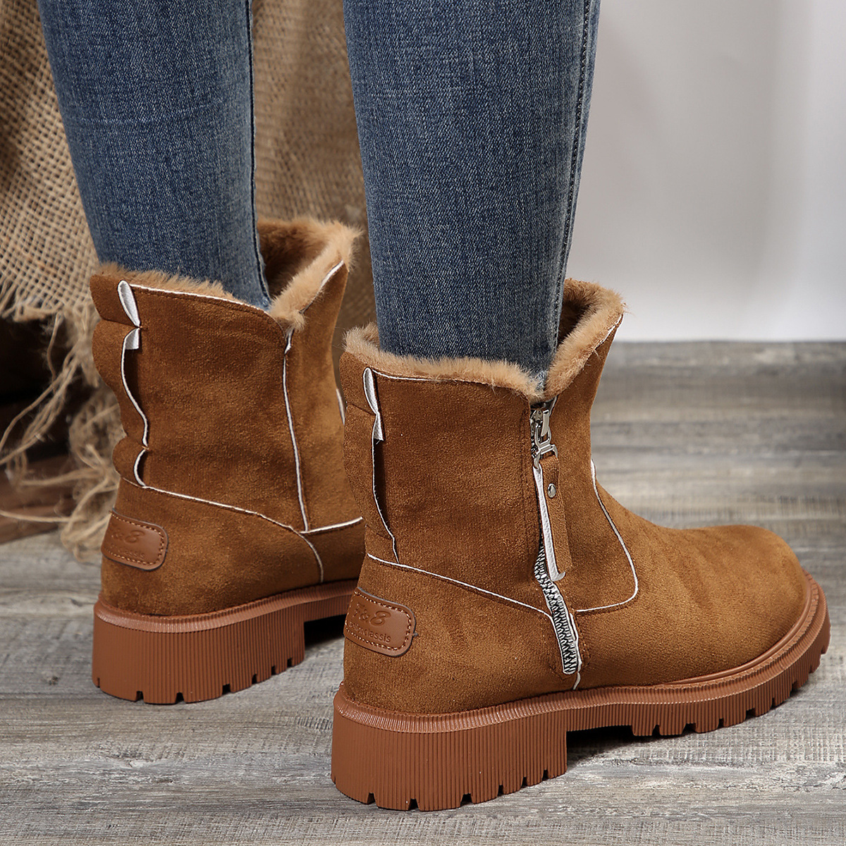 Title 30, Botas de nieve para mujer invierno nuevo cortas...