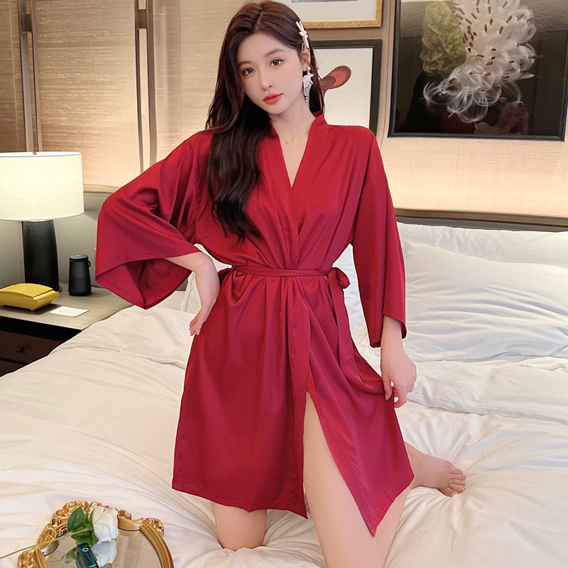 Ice-silk Pajamas For Women Wearable Outside The Home