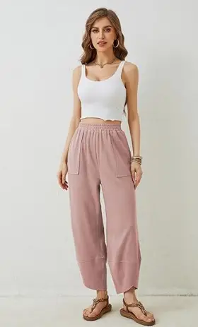 Women's Cotton And Linen Loose Wide-leg Pants Casual