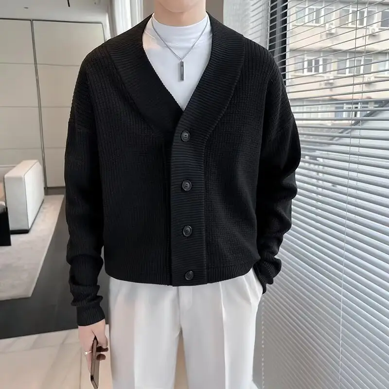 Regular Slim-fit Beauty, Autumn Men's Loose Black
