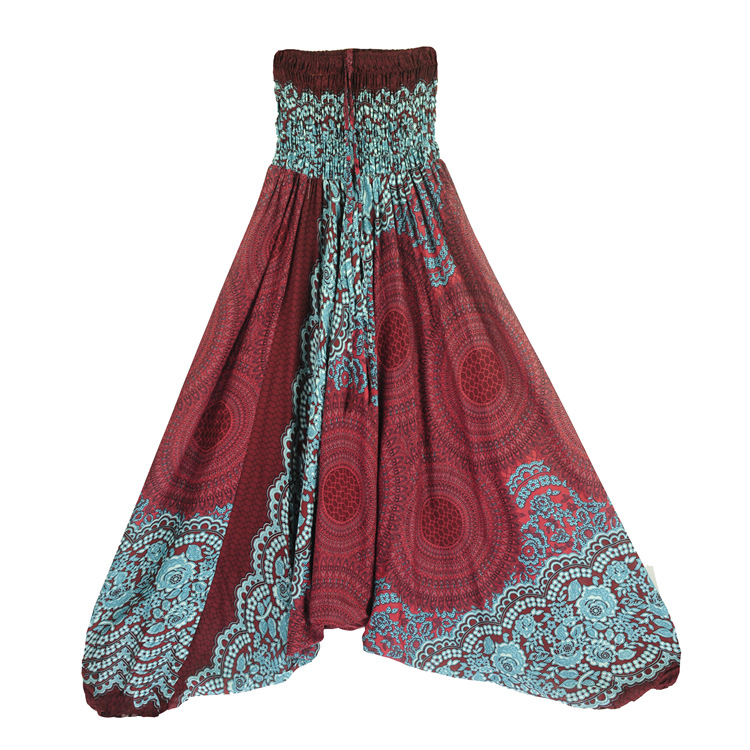 Women's Fashion Personality Bohemian Saggy Pants Wine - Shop at LoveMi
