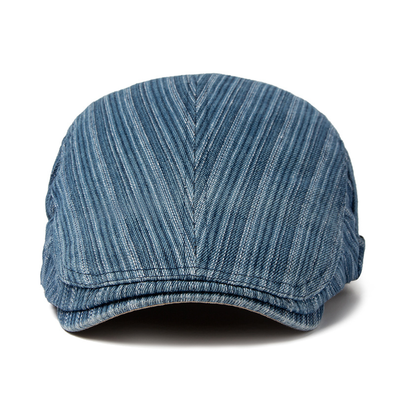 Denim Washed Men's Cotton Sunshade Retro British Stitching Beret