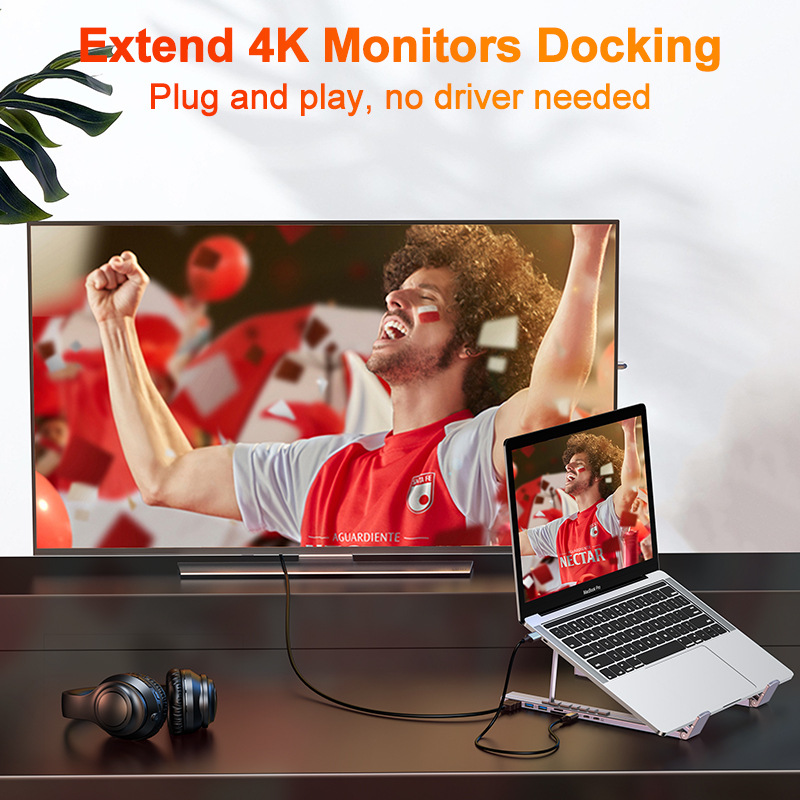 Aluminium legering hub Multi-interface HDMI 7-in-1 Docking - Miniatyr 2
