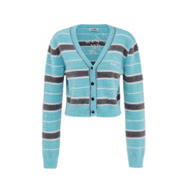 American Niche Design Sweater V neck Loose Cardigan Sweater Blue - Shop at LoveMi