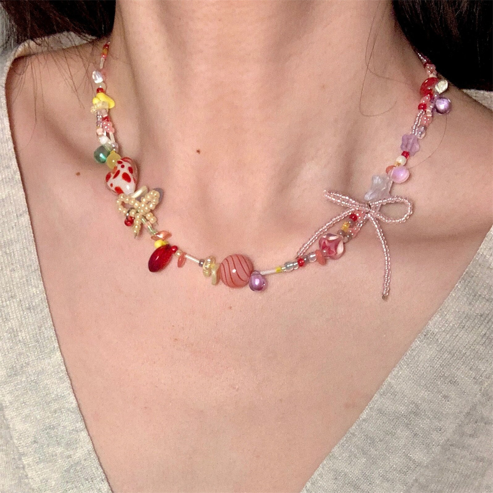 Women's Colorful Dopamine Beaded Necklace