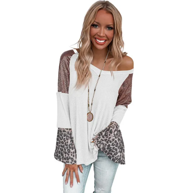 European And American Personalized Design Leopard Print Sweater Lc25122705 P1 - Shop at LoveMi