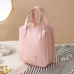 Portable Models Cosmetic Bag Women's Large Capacity Travel - Pink - View 1