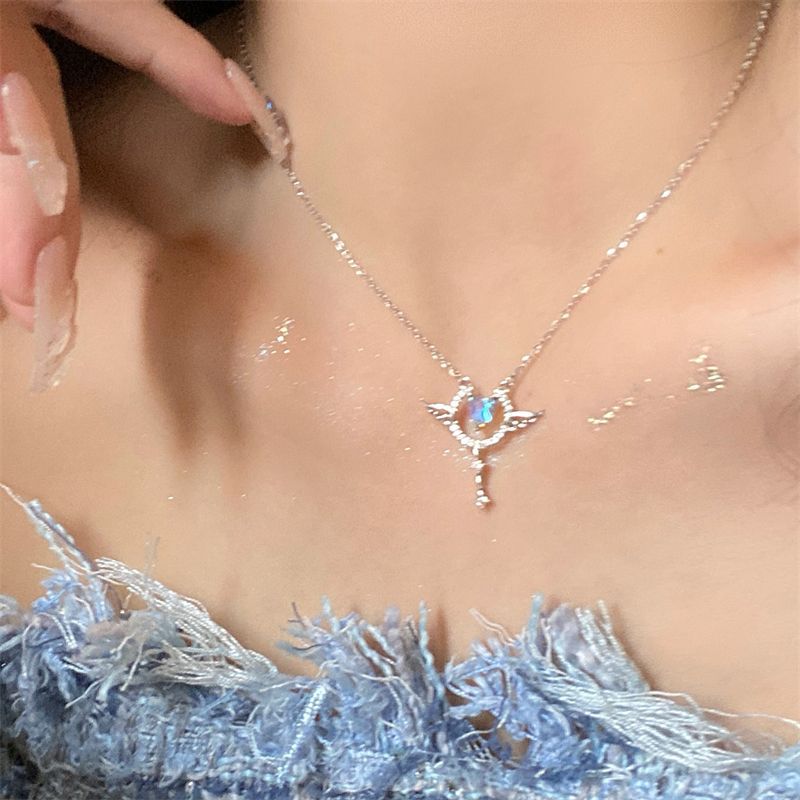Love Angel Necklace Special-interest Design Women's Light Luxury French Style Temperament