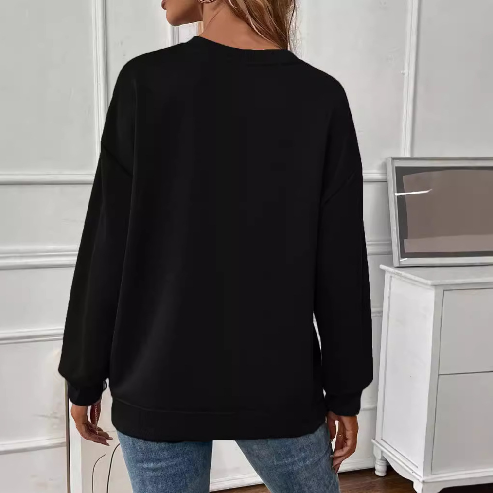 Women's Fleece-lined Casual Solid Color Hoodie