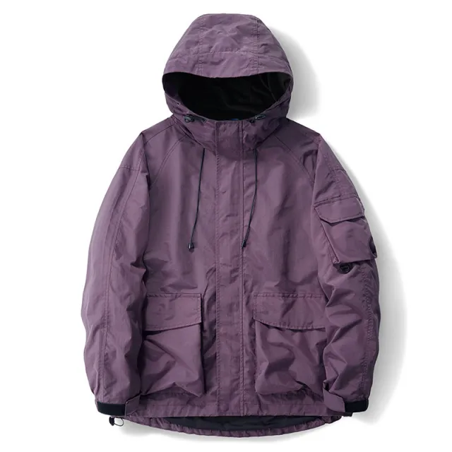 Spring And Autumn Waterproof Wind resist Tool Shell Jacket Ore Purple - Shop at LoveMi