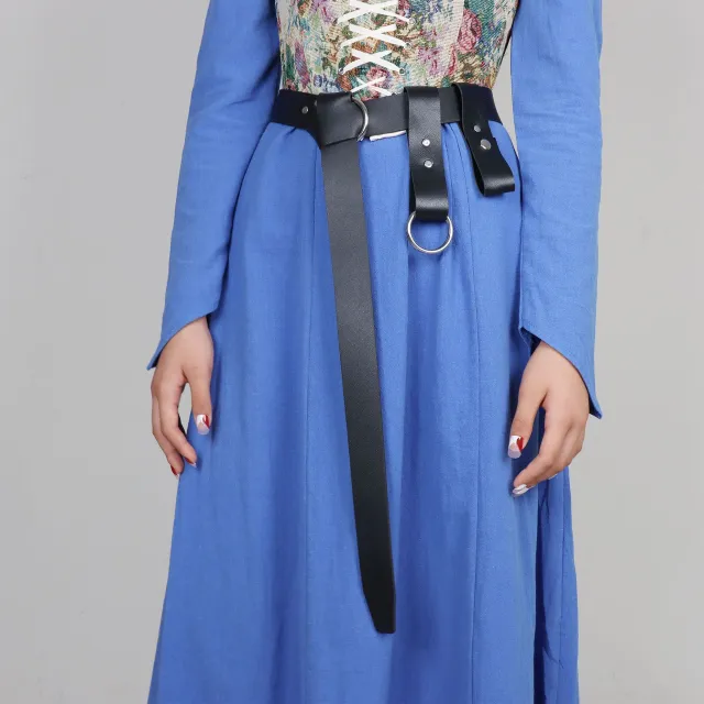Leather Metal Double Ring Rural Clothing Black Suit - Shop at LoveMi