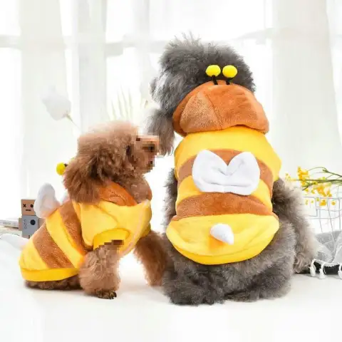 Cat Autumn and Winter Warm Bee Pet Costume Medium