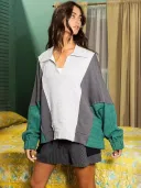 Gray Green Stitching
