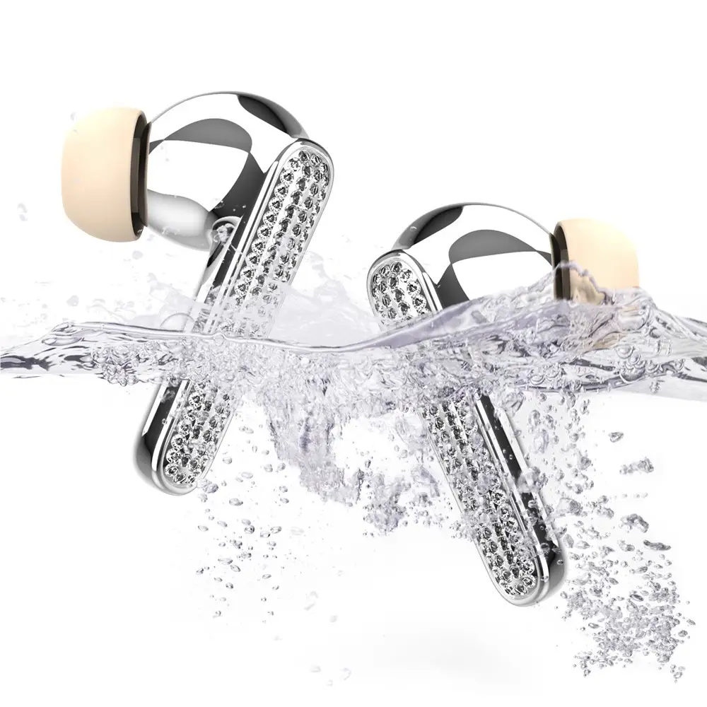 Inlaid With Diamond Electroplated Bluetooth Headset