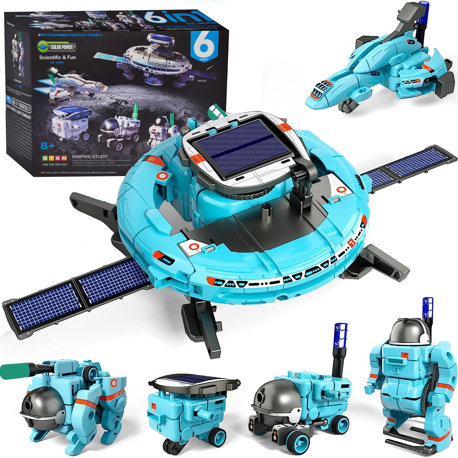 Assembly Toy DIY Space Solar-Powered Building Block Car — foto 3