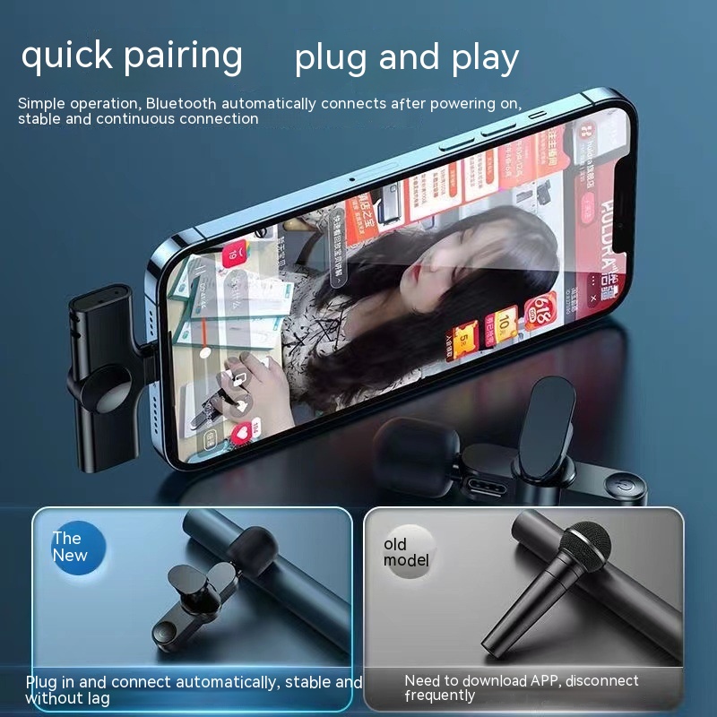 Microphone K8K9 Neckline Clip Live Radio Intelligent Noise Reduction - Image 4