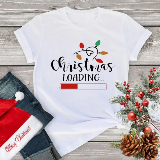 Women's Clothing Fashion Christmas Holiday Party T shirt Loose Merry Christmas Casual 35230 - Shop at LoveMi