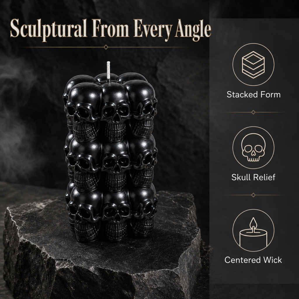 Halloween Skull Pyramid Aromatherapy Candle Ornament everydayshopit media