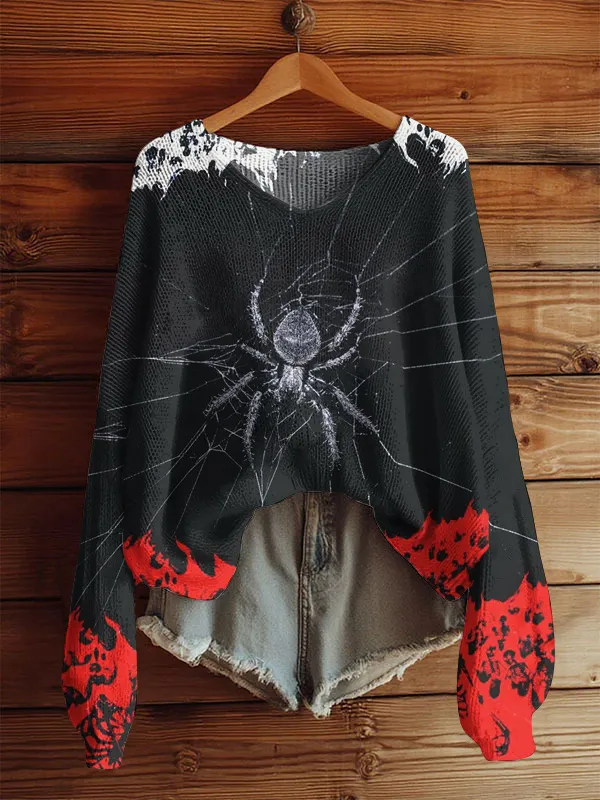 AutumnWinter V-Neck Loose 3D Knitted Sweater For Women - 09 Style-S