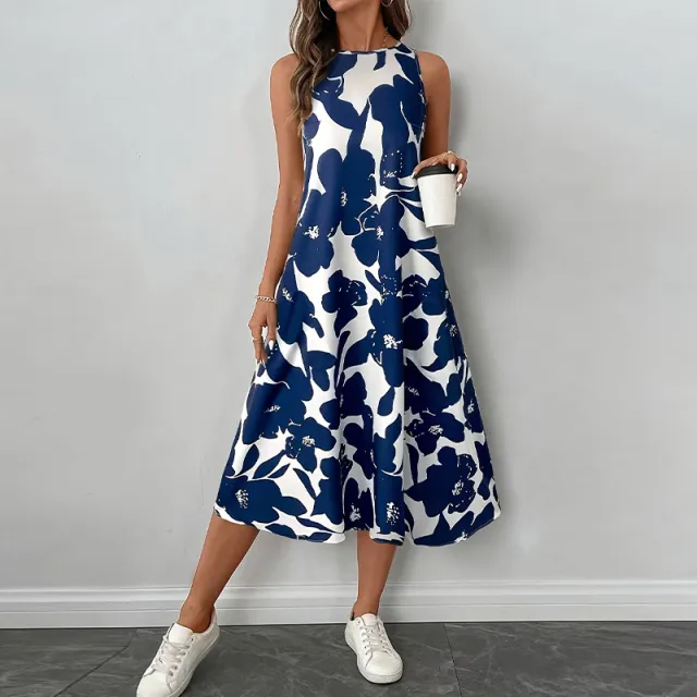 Dress Polyester Sleeveless Vest A Line Skirt Color - Shop at LoveMi