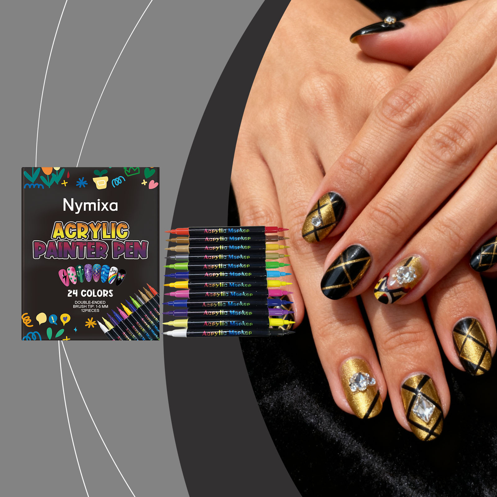 Double-ended Nail Art Pen Set