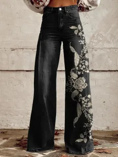 European And American Plus Size Women's Denim Casual Pants - 11Figure-S - View 1