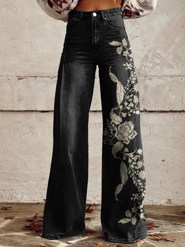 European And American Plus Size Women's Denim Casual Pants 11Figure S - Shop at LoveMi