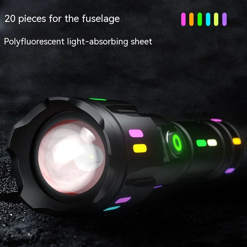 Strong Light Zoom Multi-functional Flashlight Type-C Charging