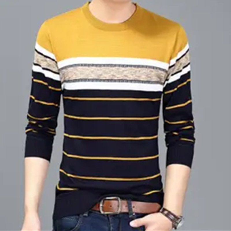 Knitted Thin Base-Layer Shirt For Middle-Aged Men