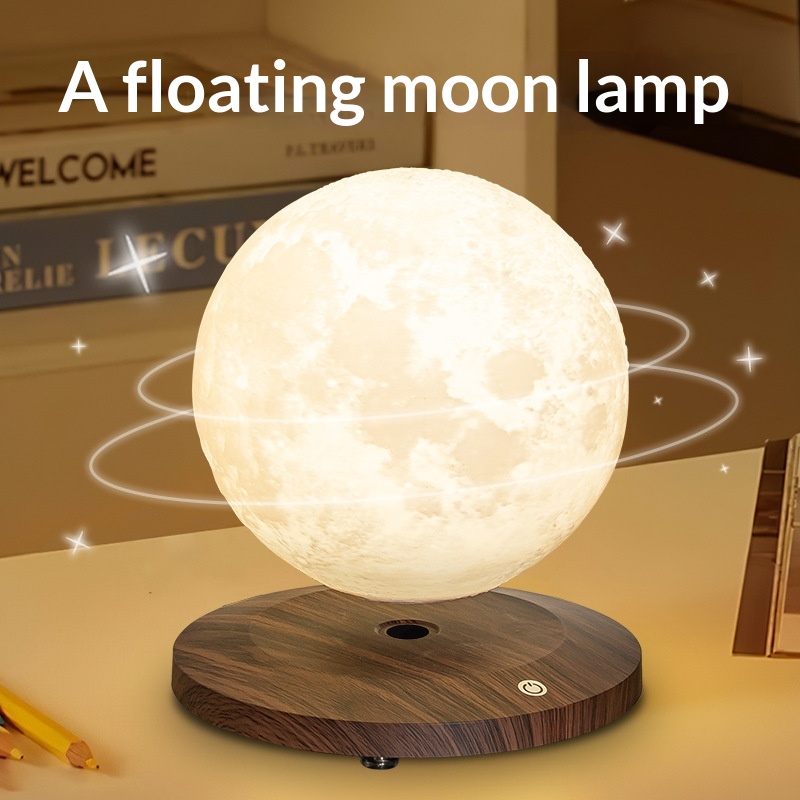 Moon-shaped Bedroom Bedside Magnetic Levitation Night Light