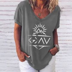 Women's V-neck Short-sleeved Summer - Dxv1787407 - View 1