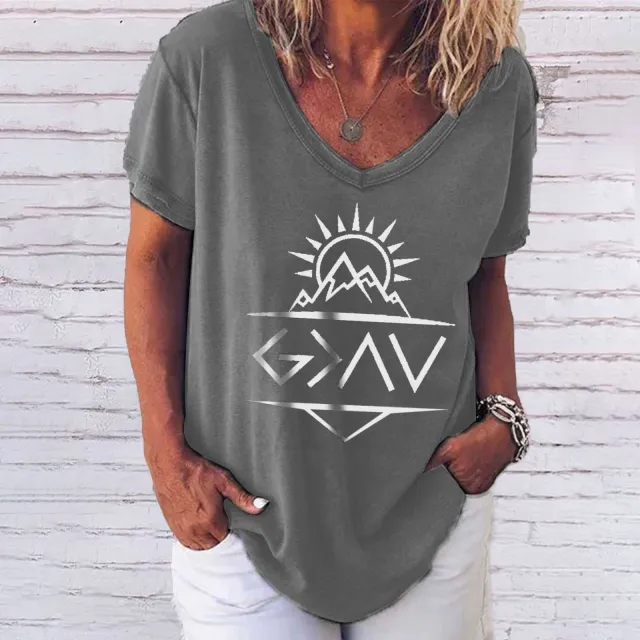 Women's V neck Short sleeved Summer Dxv1787407 - Shop at LoveMi