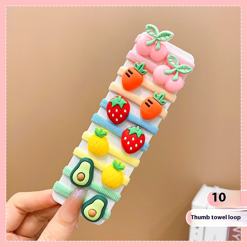 Rubber Band Female Hair-binding Children's Cartoon Hair Band Cute Baby Hair Friendly String Hair Rope Headdress - Image 6
