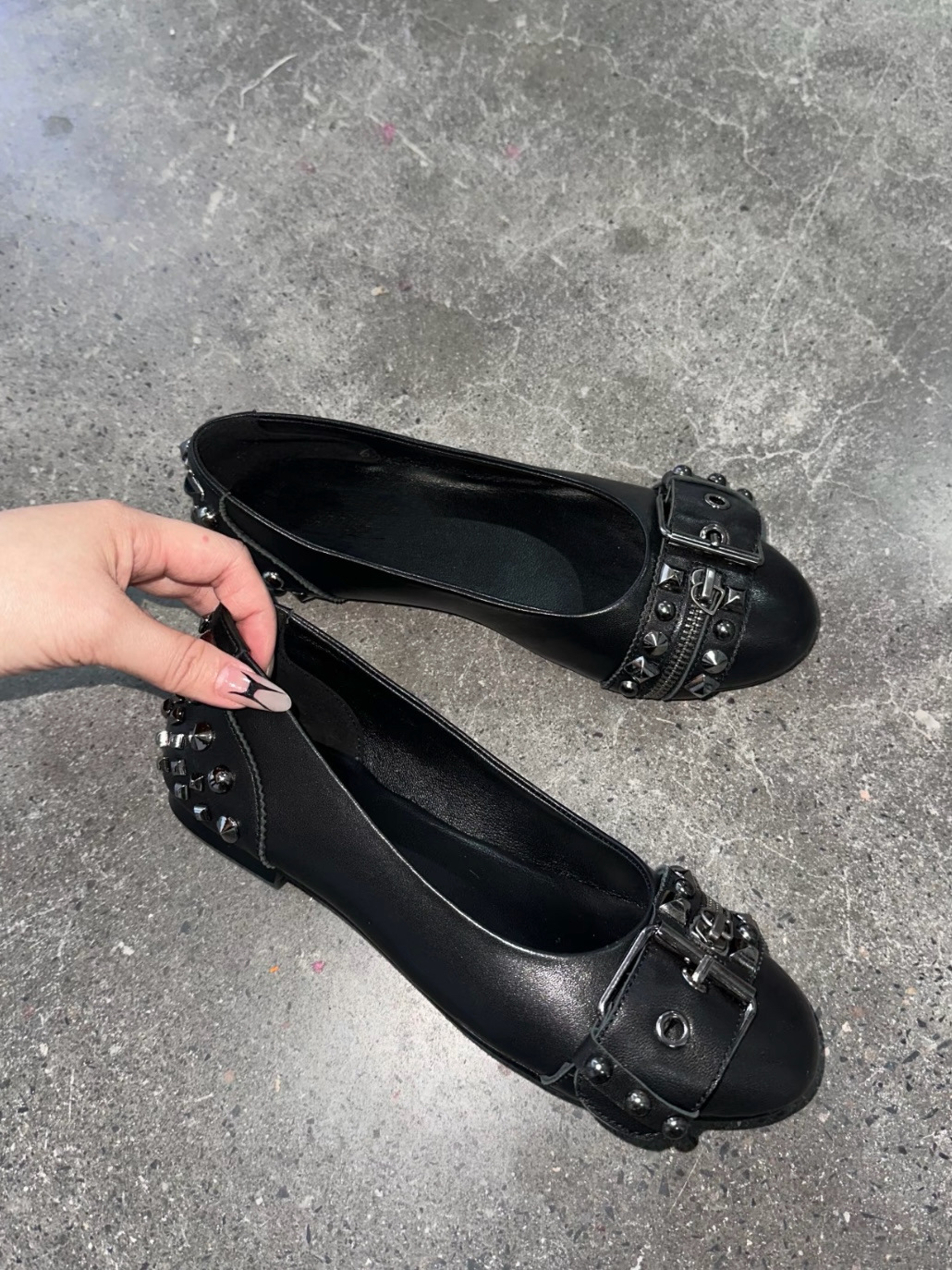 Women's Ballet-style Leather Flats With A Single Flats — detail view 5