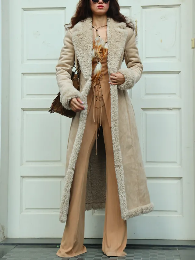 European And American Thickened Women's Coat Plus Size Anti freezing Apricot - Shop at LoveMi