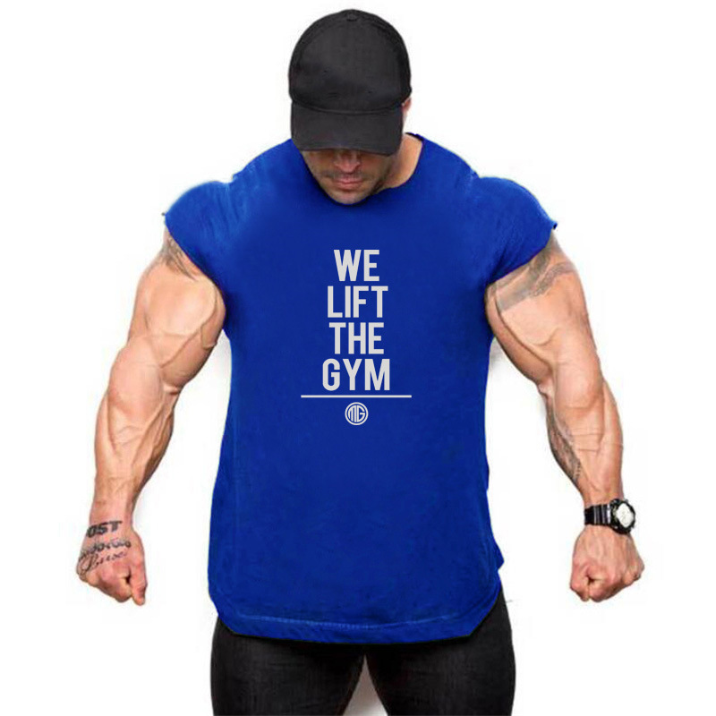 Men's Bodybuilding Vest Sports Equipment Training Plus Size Sleeveless T-shirt